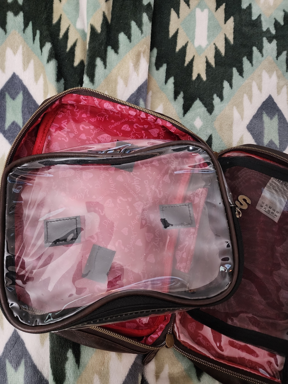 Desigual Multicolor Floral Patchwork Toiletry/Cosemetic  Bag - Picture 5 of 6